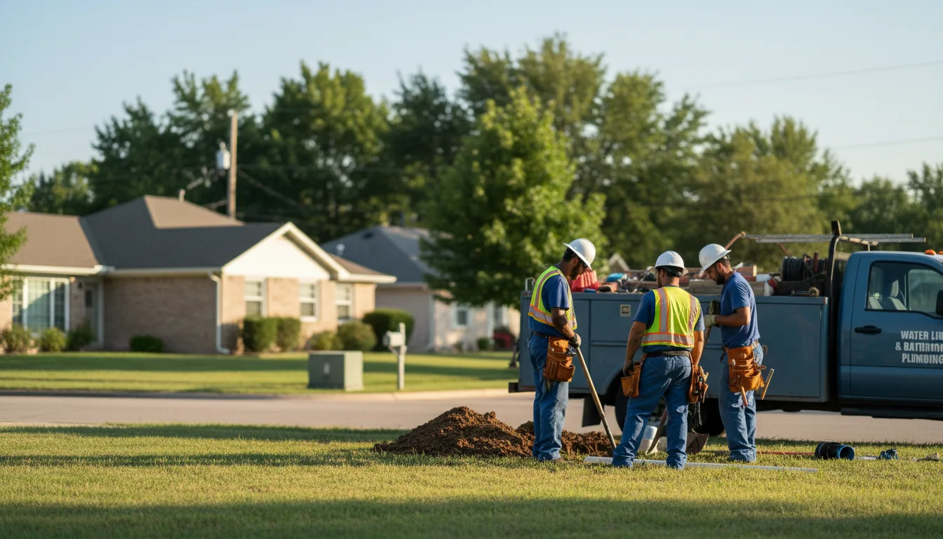 Residential water line and bathroom plumbing service in Shiro, TX